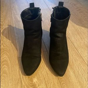 Black Low Heeled Ankle Booties